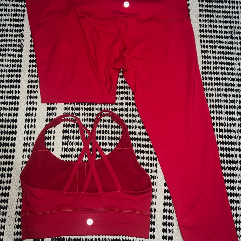 Women's Red Lulu lemon Set